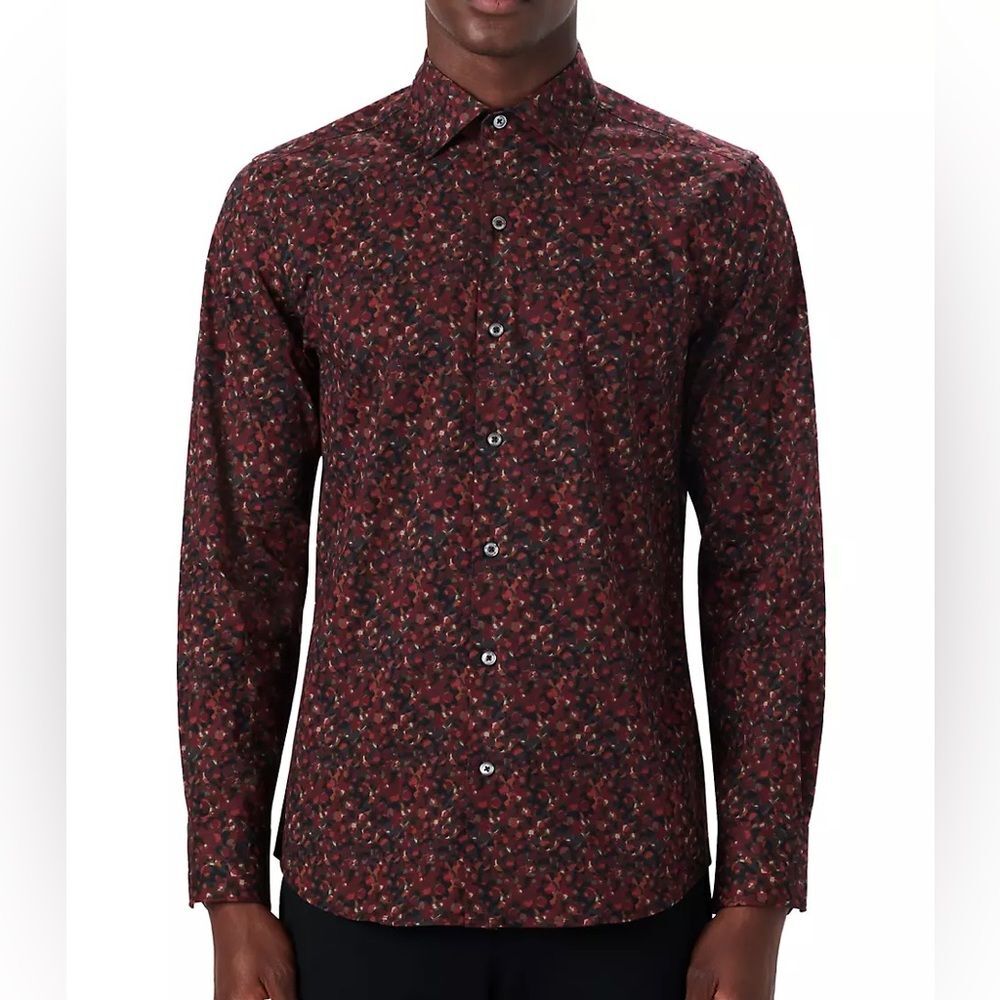 Bugatchi Axel Woven Button-Up Shirt size XL